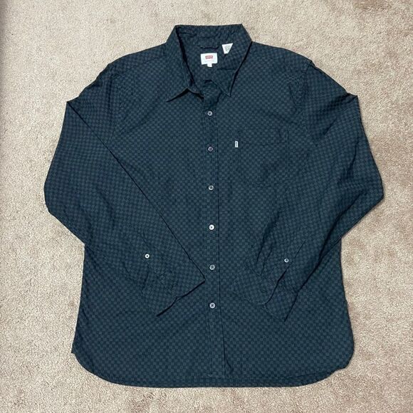 Levi’s Checkered Long Sleeve Button Up Top - Picture 1 of 4
